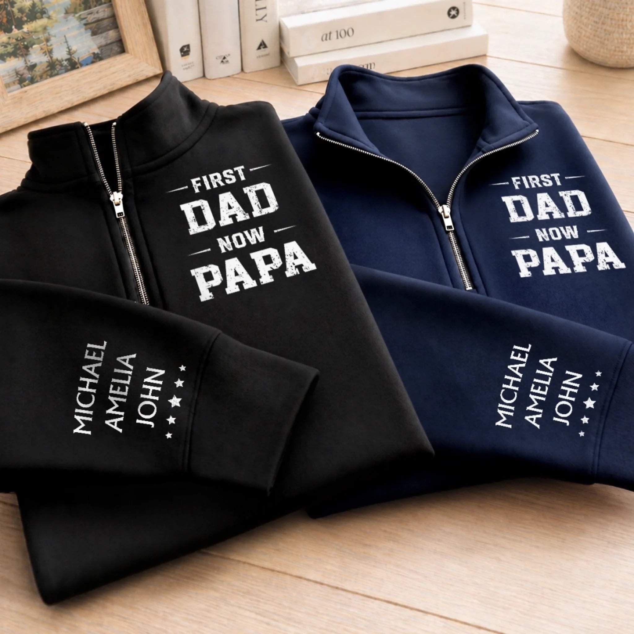 Custom Unisex Quarter Zip Sweatshirt - Personalized Father's Day