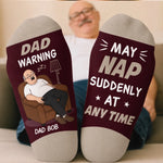 Custom Crew Socks - Personalized Father's Day Gifts For Dad, Grandpa - Sleepiest Legend Alive