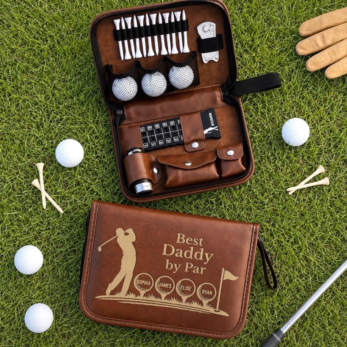 Custom Golf Bag - Personalized Father's Day Birthday Golf Gifts For Dad, Grandpa - Meet Me On The Green