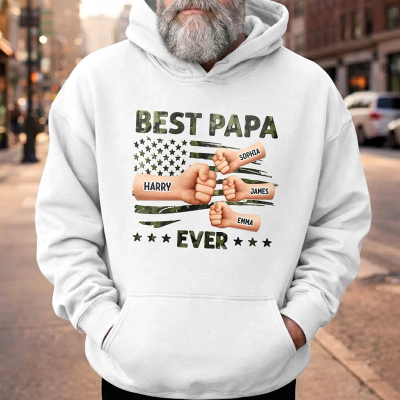 Custom Unisex T-shirt, Premium T-shirt, Hoodie - Personalized Father's Day Gifts For Dad, Grandpa - Our Hero, Our Dad