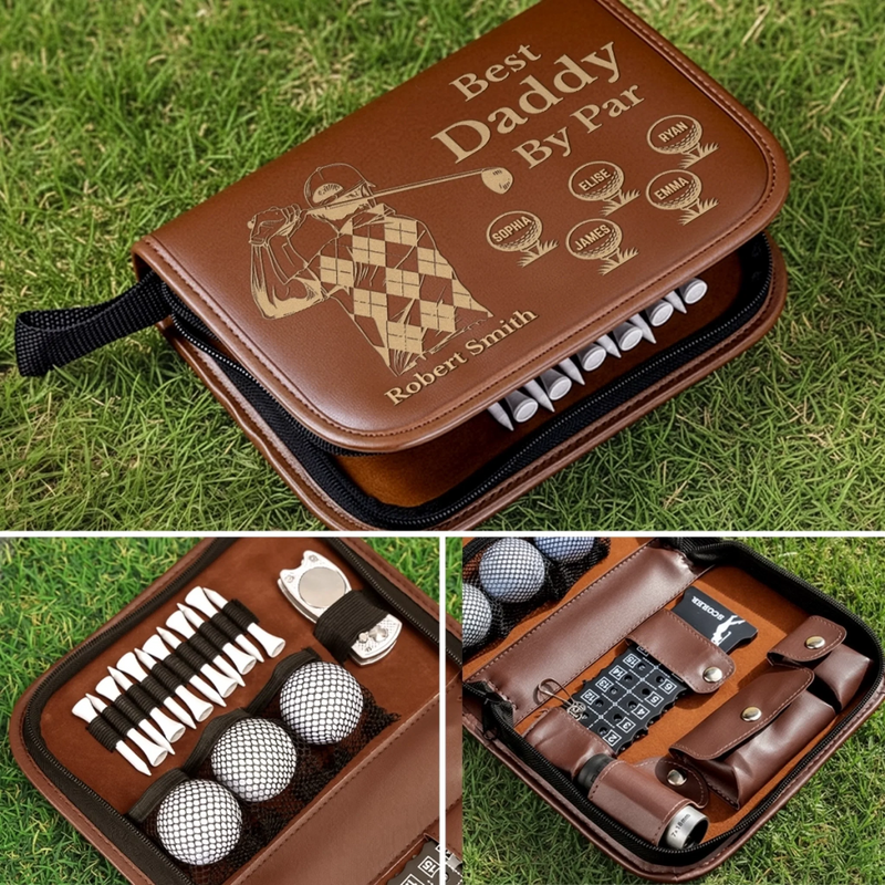 Custom Golf Bag - Personalized Father's Day Birthday Golf Gifts For Dad, Grandpa - Swing Hard Stay Humble