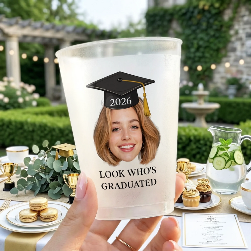 Custom Photo Graduation Cups - Personalized Graduation Gifts For Him, Her - Ready To Shine