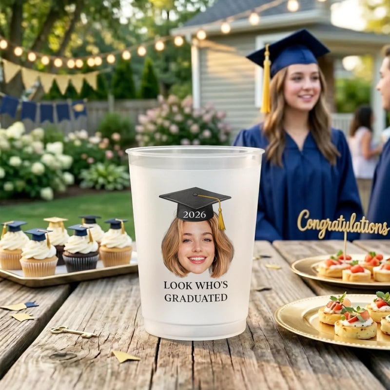 Custom Photo Graduation Cups - Personalized Graduation Gifts For Him, Her - Ready To Shine