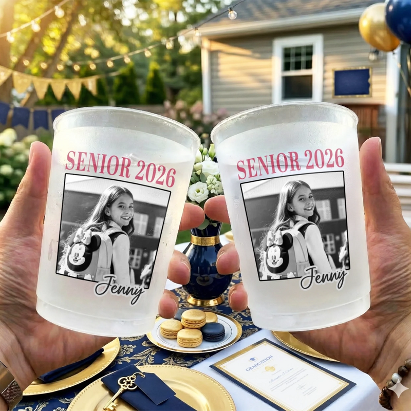 Custom Photo Graduation Cups - Personalized Graduation Gifts For Him, Her - Cool Kid Graduation Era
