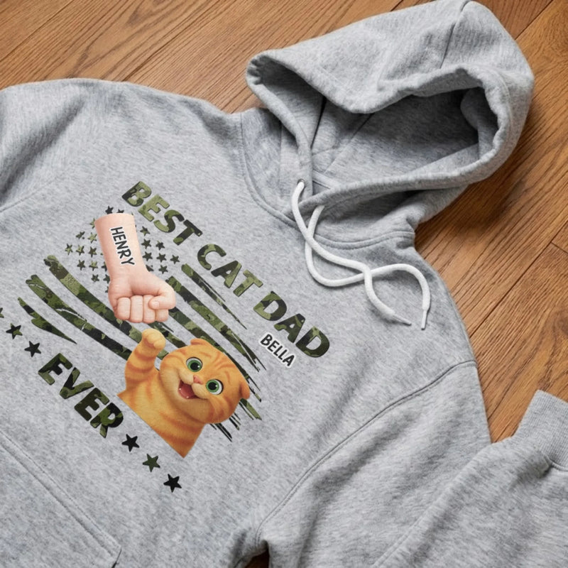 Custom Unisex T-shirt, Premium T-shirt, Hoodie - Personalized Father's Day Gifts For Dog Cat Lovers, Dog Dad And Mom, Cat Owners - Blessed By Paws & Love