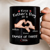 Custom Black Mug - Personalized Father's Day, Baby Shower, Gender Reveal Gifts For New Moms, New Dads, New Parents - New Adventures Begin With Us