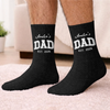 Custom Crew Socks - Personalized Father's Day Gifts For New Dads, New Grandpas - Promoted To Dad