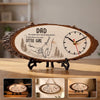 Custom Wooden Clock - Personalized Father's Day Birthday Gifts For Dad, Grandpa - Forever Lucky To Have Dad