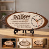 Custom Wooden Clock - Personalized Father's Day Birthday Gifts For Dad, Grandpa - Dad Is Forever My Hero