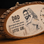 Custom Photo Wooden Clock - Personalized Father's Day Birthday Gifts For Dad, Grandpa - A Father’s Love Never Fades