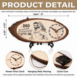 Custom Photo Wooden Clock - Personalized Father's Day Birthday Gifts For Dad, Grandpa - A Father’s Love Never Fades