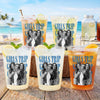 Custom Photo Party Cups - Personalized Summer Vacation And Travel Gifts For Women, Besties, Sisters, BFF - Besties On Island Time