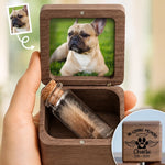 Custom Pet Photo Memorial Gifts for Dog Lovers - Personalized Wooden Pet Fur Keepsake Box