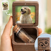 Custom Photo Wooden Pet Fur Keepsake Box - Personalized Pet Memorial Sympathy Gifts For Dogs, Cats - Love That Never Leaves You