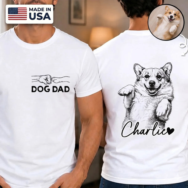 Back And Front Printed T-shirt - Pawfect House