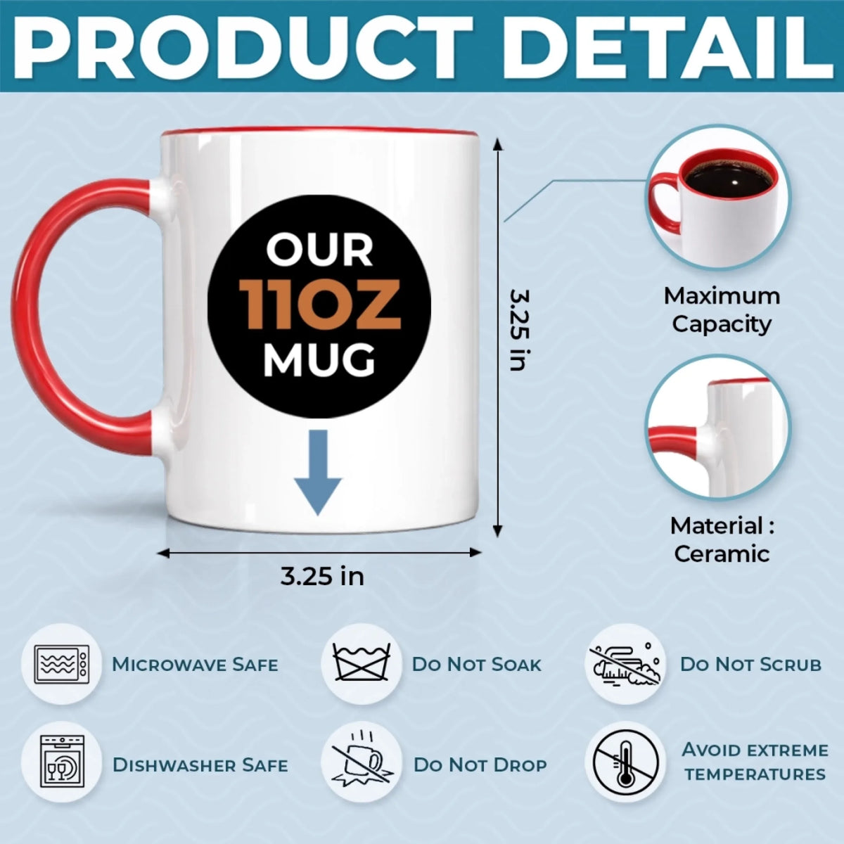 Custom Accent Mug - Personalized Graduation Gifts For Him, Her - Floral Morning Mood