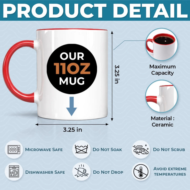 Custom Accent Mug - Personalized Graduation Gifts For Him, Her - Floral Morning Mood