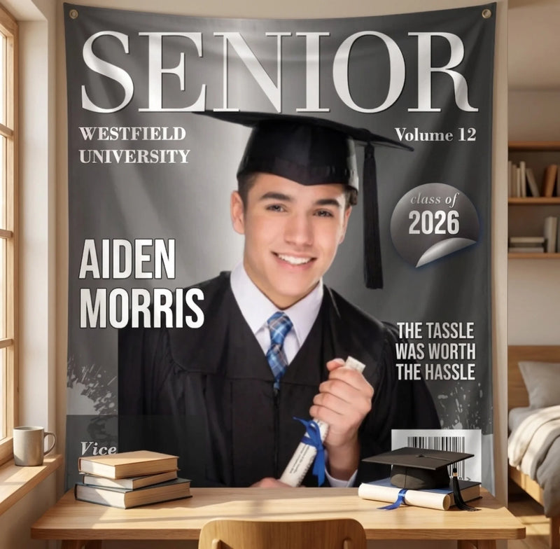 Custom Photo Backdrop - Personalized Graduation Gifts For Him, Her - Go Shine In The Future