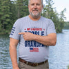 Custom Unisex T-Shirt With Design On Sleeve - Personalized Father's Day Birthday Gifts For Dad, Grandpa - Dad Built This Legacy