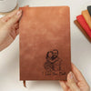 Custom Photo Leather Writing Journal - Personalized Birthday Gifts For Teachers - Dad Makes Every Memory Golden