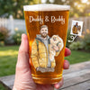 Custom Photo Beer Glass - Personalized Father's Day Birthday Gifts For Dog Cat Lovers, Dog Dad And Mom, Cat Owners - Best Dog Dad Ever