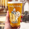 Custom Photo Beer Glass - Personalized Father's Day Birthday Gifts For Dog Cat Lovers, Dog Dad And Mom, Cat Owners - Best Dog Dad Ever