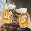 Custom Photo Beer Glass - Personalized Father's Day Birthday Gifts For Dog Cat Lovers, Dog Dad And Mom, Cat Owners - Best Dog Dad Ever