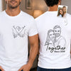 Custom Photo Unisex T-shirt - Personalized Anniversary Wedding Gifts For Husband And Wife, Him And Her - Love Never Fades