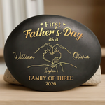Custom Printed Rock - Personalized Father's Day, Baby Shower, Gender Reveal Gifts For New Moms, New Dads, New Parents - Love Grew Here