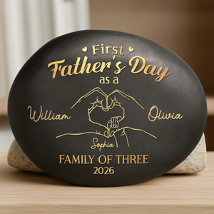 Custom Printed Rock - Personalized Father's Day, Baby Shower, Gender Reveal Gifts For New Moms, New Dads, New Parents - Love Grew Here