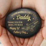 Custom Printed Rock - Personalized Father's Day, Baby Shower, Gender Reveal Gifts For New Moms, New Dads, New Parents - First Comes Love Baby