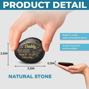 Custom Printed Rock - Personalized Father's Day, Baby Shower, Gender Reveal Gifts For New Moms, New Dads, New Parents - First Comes Love Baby