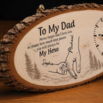 Custom Wooden Clock - Personalized Father's Day Birthday Gifts For Dad, Grandpa - Dad Always Knows The Way