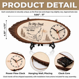 Custom Wooden Clock - Personalized Father's Day Birthday Gifts For Dad, Grandpa - Dad Always Knows The Way