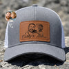 Custom Photo Leather Patch Hat - Personalized Father's Day Birthday Gifts For Dad, Grandpa - Real Men Raise Families