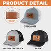Custom Photo Leather Patch Hat - Personalized Father's Day Birthday Gifts For Dad, Grandpa - Real Men Raise Families