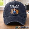 Custom Vintage Washed Denim Baseball Cap - Personalized Father's Day Gifts For Dog Cat Lovers, Dog Dad, Cat Owners - Blessed By Fur & Love