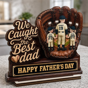 Custom 2-Layered Wooden Plaque - Personalized Father's Day Gifts For Dad, Grandpa, Baseball Lovers, Sports Fans, Sports Lovers - Legends Raise Champions