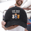 Custom Vintage Washed Denim Baseball Cap - Personalized Father's Day Gifts For Cat Lovers, Cat Mom And Dad - Life’s Greatest Gift Has Paws