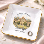 Custom Photo Jewelry Dish - Personalized Graduation Gifts For Him, Her - Campus Dreams Served Beautifully