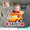 Custom Photo Acrylic Car Visor Clip - Personalized Father's Day Gifts For Dad, Grandpa - Carry My Heart With You