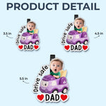 Custom Photo Acrylic Car Visor Clip - Personalized Father's Day Gifts For Dad, Grandpa - Carry My Heart With You