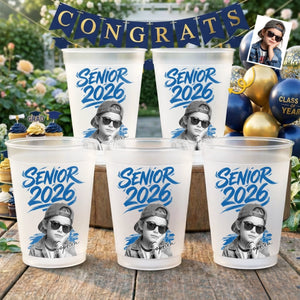 Custom Photo Graduation Cups - Personalized Graduation Gifts For Him, Her - Senior Mode With Extra Swag