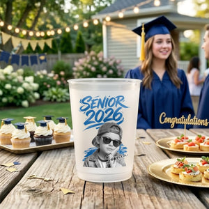 Custom Photo Graduation Cups - Personalized Graduation Gifts For Him, Her - Senior Mode With Extra Swag