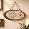 Custom Rustic Wooden Clock - Personalized Anniversary Wedding Gifts For Husband And Wife, Him And Her - A Love Note That Never Fades