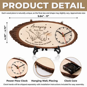 Custom Rustic Wooden Clock - Personalized Anniversary Wedding Gifts For Husband And Wife, Him And Her - Annoying You Is My Love Language