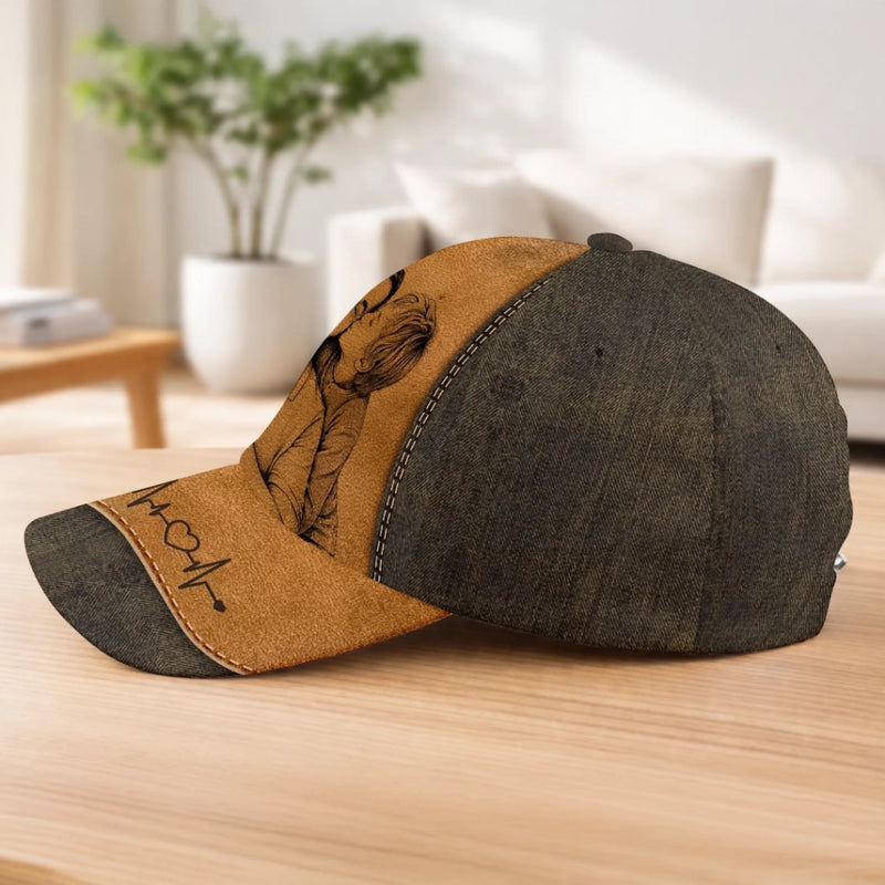Custom Photo Hat, All Over Print Classic Cap - Personalized Father's Day Birtday Gifts For Dad, Grandpa - Strong Hearts Raise Strong Families