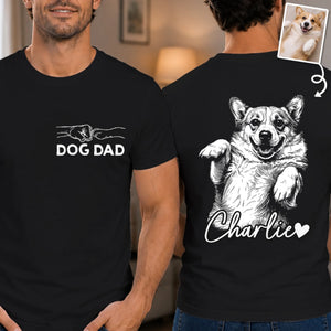 Custom Photo Unisex T-shirt - Personalized Father's Day Birthday Gifts For Dog Cat Lovers, Dog Dad And Mom, Cat Owners - Best Pet Dad Ever