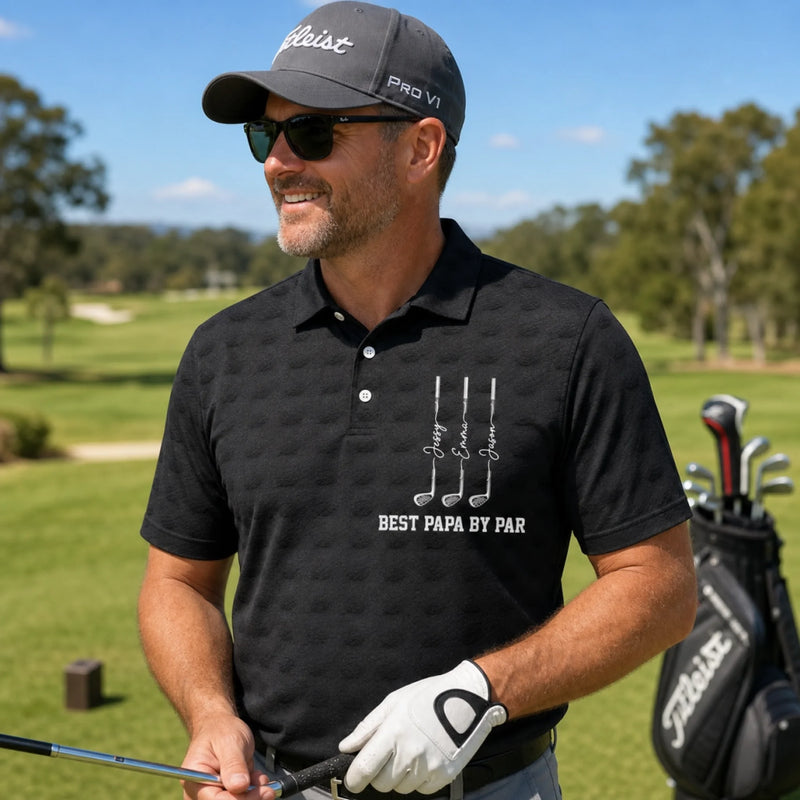Custom All Over Print Polo Shirt - Personalized Father's Day Birthday Golf Gifts For Dad, Grandpa - Enjoy Every Shot
