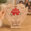 Custom Shaped Wooden Art Puzzle - Personalized Father's Day Birthday Gifts For Dad, Grandpa - Dad Makes Life Feel Complete